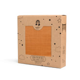 Organic Bamboo Muslin Fitted Crib Sheets | Mustard Brown